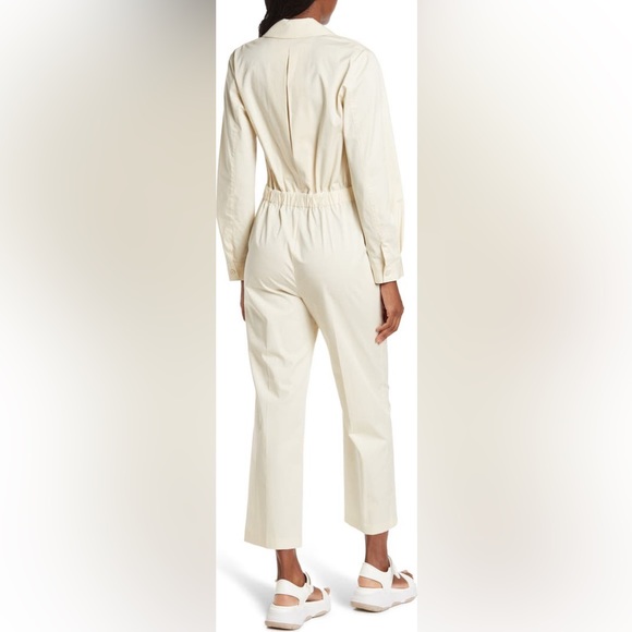 🎯NWT Theory Shirt Jumpsuit Blue Midnight Navy Size 4 - Picture 3 of 16